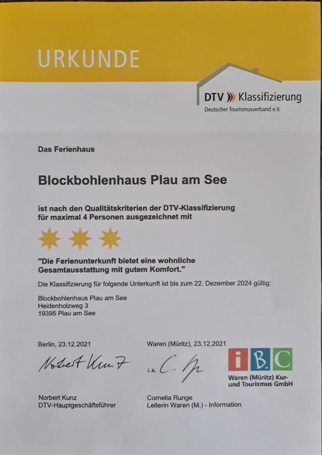 Holiday home Blockbohlenhaus Plau Am *